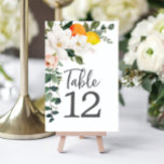 Magnolia Citrusテーブルカ結婚ードのテーブル番号 テーブルナンバー<br><div class="desc">お客様救済は、これらの素敵なテーブル番号を持つテーブルを簡単に見つけることができる。番号を簡単に変更し、カートに追加する。プリントナンバーズは必要だ！</div>