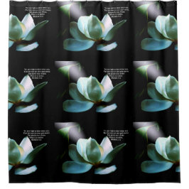 Magnolia Closeup Spotlight Matthew 5:16 シャワーカーテン