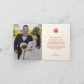 Magnolia Cream Photo's Thank 中国の You サンキューカード (内部)