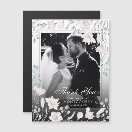 Magnolia Eucalyptusの写真に結婚感謝 (正面/裏面)