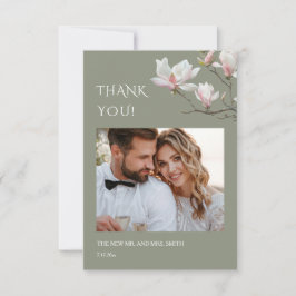 Magnolia Fine Art Flowers Wedding Thank You Card サンキューカード