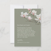 Magnolia Fine Art Flowers Wedding Thank You Card サンキューカード (裏面)