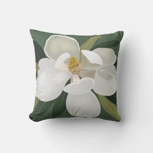 Magnolia Flower Bloom  クッション (正面)