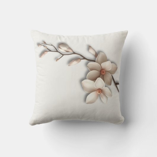  Magnolia Flower Minimalist Zen クッション (裏面)