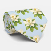 Magnolia Flower Painting Coastal Beach Pattern ネクタイ (ロール)