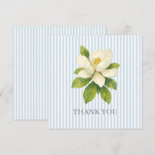 Magnolia Flower Painting Thank You 招待状 (正面/裏面)