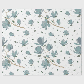 Magnolia flower pattern ラッピングペーパー