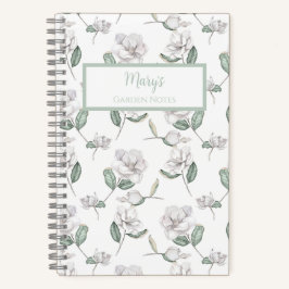 Magnolia Flower Personalized Journal Notebook ノートブック