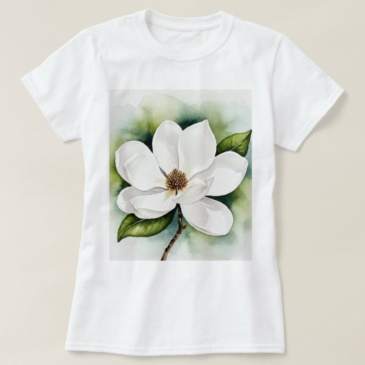 Magnolia flower tシャツ (デザイン正面)