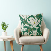 Magnolia graphic in emerald pattern クッション (椅子)