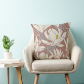 Magnolia graphic in mauve pattern クッション (椅子)