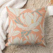 Magnolia graphic in peach pattern クッション (ブランケット)