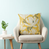 Magnolia graphic in yellow pattern クッション (椅子)