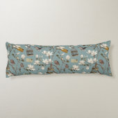 Magnolia Grove with Owls in Duck egg blue ボディピロー (裏面)