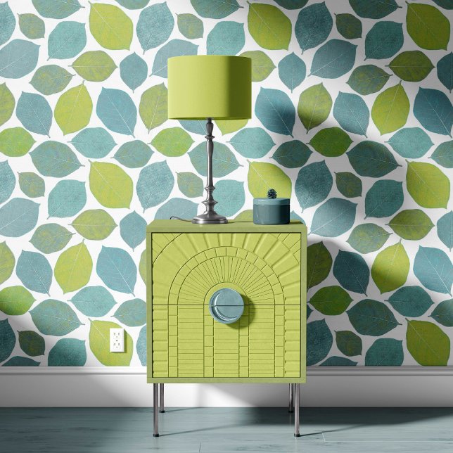 Magnolia Leaf Apple Green Teal Aqua Blue 壁紙 (クリエイターアップロード済み)