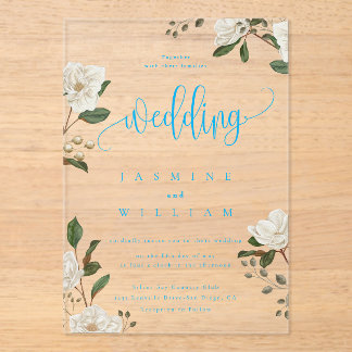 Magnolia Modern Wedding  アクリル招待状
