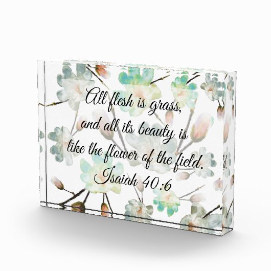 Magnolia Pattern Bible Verse Photo Block フォトブロック (右)
