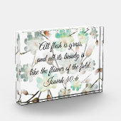 Magnolia Pattern Bible Verse Photo Block フォトブロック (左)