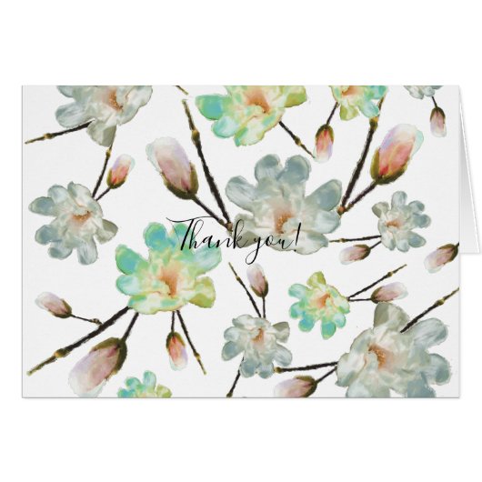 Magnolia Pattern Thank you Notecard (正面横)