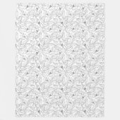 Magnolia-print fleece blanket フリースブランケット (正面)