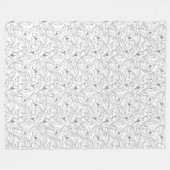 Magnolia-print fleece blanket フリースブランケット (正面(横))