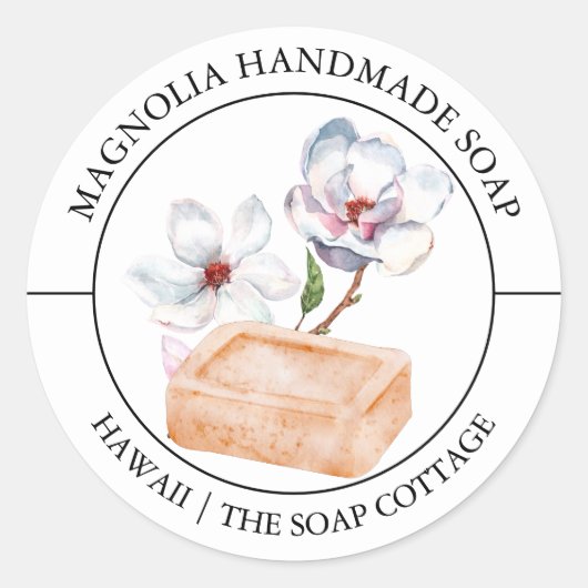 Magnolia Soap label ラウンドシール (正面)