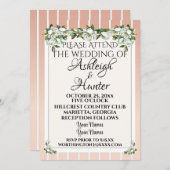 Magnolias -A'sのための素敵な結婚一日 – 招待状 (正面/裏面)