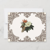 Magnolias n Bird of Paradise – カスタムウェディング 出欠カード (裏面)