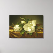 Magnolias on Gold Velvet Cloth by MJ Heade キャンバスプリント (正面)