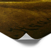 Magnolias on Gold Velvet Cloth by MJ Heade ポスター (角)