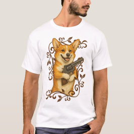 Magnum Corgi I - Scroll Border Tシャツ