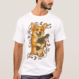 Magnum Corgi I - Scroll Border Tシャツ