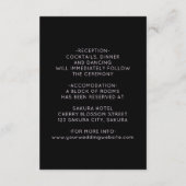 Magolia 3D Flower Black Floral Details エンクロージャーカード (裏面)