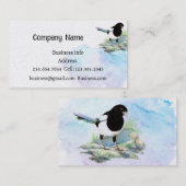 Magpie、鳥、自然、野生動物の名刺 名刺 (正面/裏面)