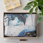 Magpie Bird Azure Whisper Decomapge 薄葉紙 (ギフト)