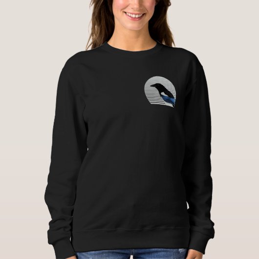 Magpie Bird Birder Bird Birdwatcher Animal Biologi スウェットシャツ (正面)