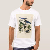 Magpie Jays & Nutcracker Audubon Birds of America Tシャツ (正面)