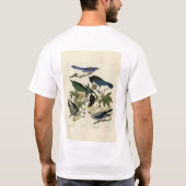 Magpie Jays & Nutcracker Audubon Birds of America Tシャツ (裏面)