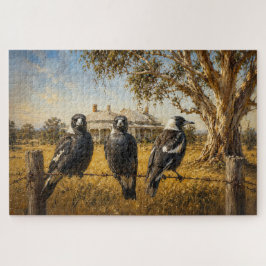 Magpies in the outback ジグソーパズル