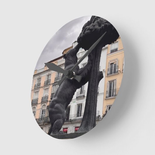 Magroño bear ラウンド壁時計 (傾斜)