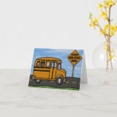 MagsGraphicsによるスクールバスノートカード カード (黄色い花)