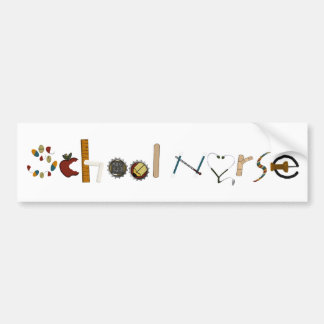 MagsGraphics著学校のナースのバンパーステッカー バンパーステッカー