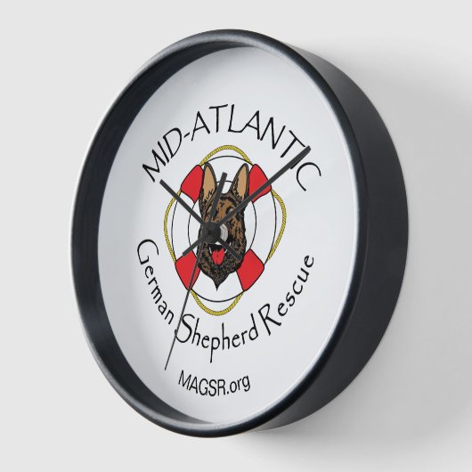 MAGSRロゴの壁時計 壁時計 (傾斜)