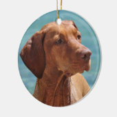 MagyarのVizsla犬 セラミックオーナメント (左)