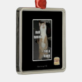 Mahのおなかに幸せのがあります メタルオーナメント (右)