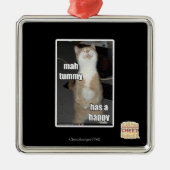 Mahのおなかに幸せのがあります メタルオーナメント (正面)