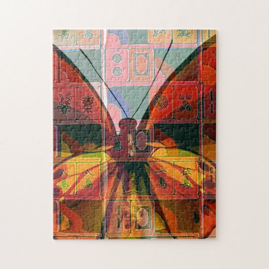 mahのjonggの蝶困惑 ジグソーパズル (縦)