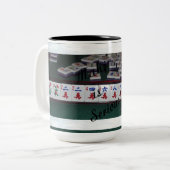 mahのjonggは深刻なマグです! ツートーンマグカップ (正面左)