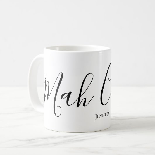 Mah Coffee おもしろい オリジナル 麻雀 スクリプト コーヒーマグカップ (正面左)
