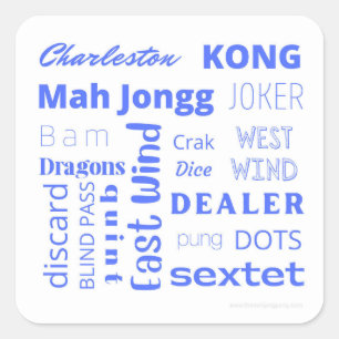 Mah Joggの青いステッカー スクエアシール